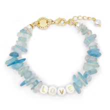 Load image into Gallery viewer, Aquamarine Personalised Bracelet (Adult/ Child)
