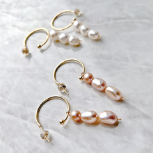 Load image into Gallery viewer, Natural Pink and White Freshwater Pearl Cara Earrings by Debbie Debster
