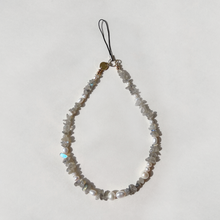Load image into Gallery viewer, Mixed crystals and freshwater pearl phone leash by Debbie Debster jewellery
