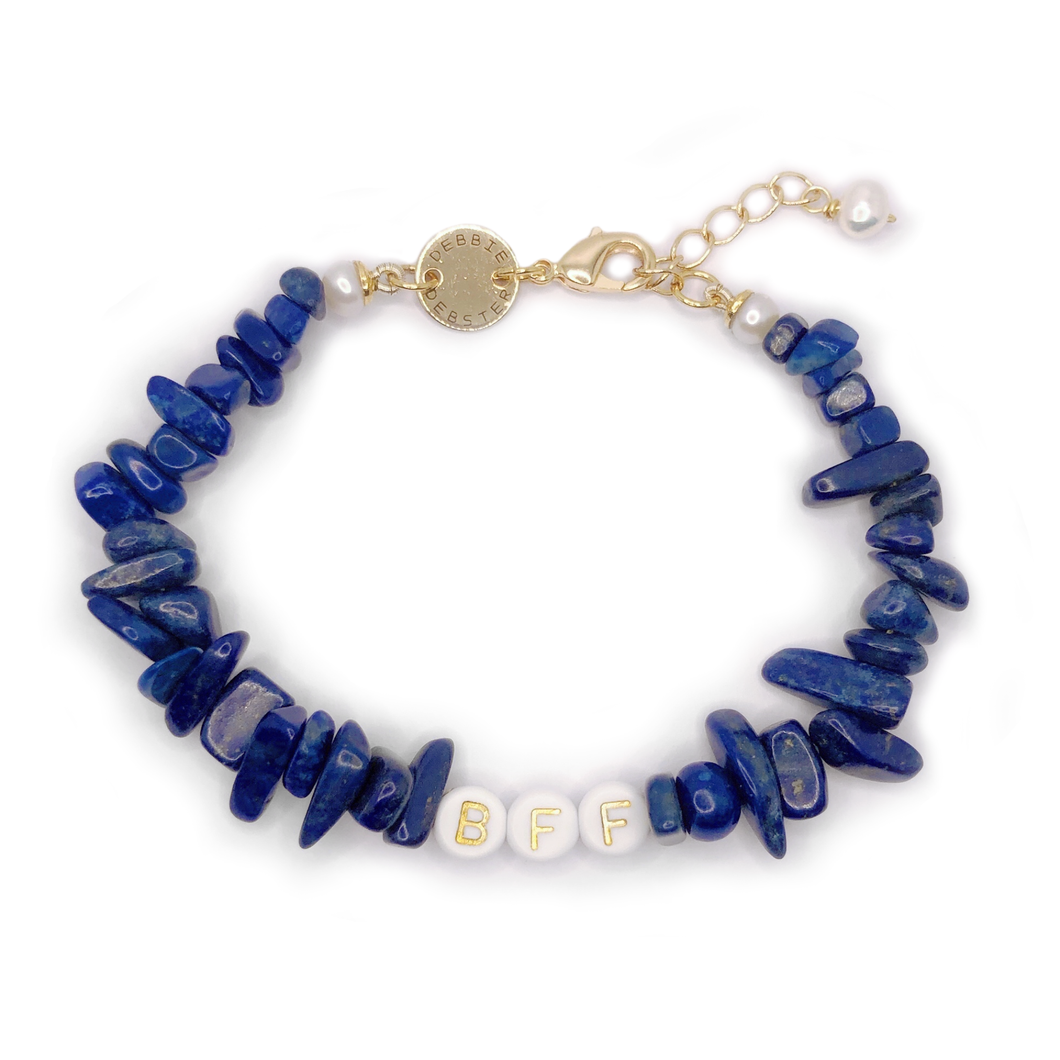 Lapis Lazuli Personalized Bracelet (Adult/ Child)