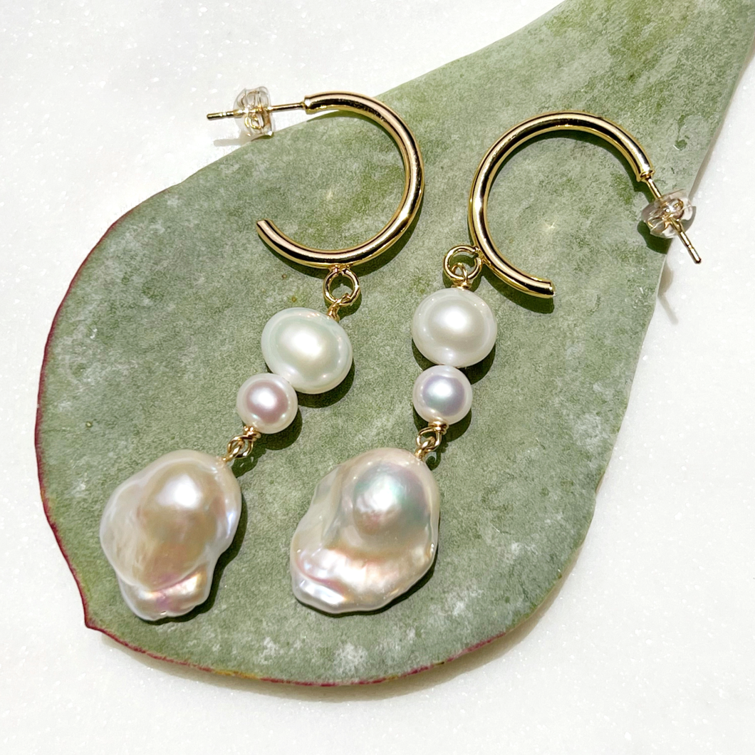 Alana Luscious Pearl Earrings by Debbie Debster