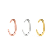 Load image into Gallery viewer, Crescent Ear Cuff available in 18K Rose Gold,Rhodium and 18K Gold plated silver 925
