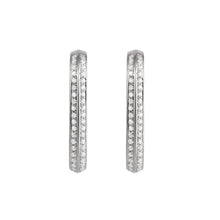 Load image into Gallery viewer, Embellished Crescent Earrings in rhodium-plated silver 925
