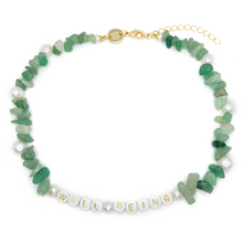 Load image into Gallery viewer, Green personalised crystal necklace by Debbie Debster
