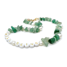 Load image into Gallery viewer, Personalised necklace with natural aventurine and freshwater pearls
