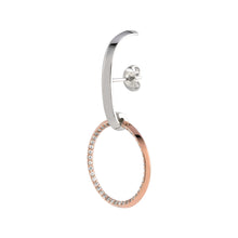 Load image into Gallery viewer, Sleek &amp; curvy design that wraps around your ear lobe. Set with pavé Cubic Zirconia
