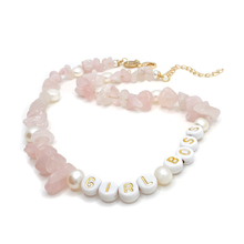 Load image into Gallery viewer, Rose Quartz Personalised Necklace (Child/ Adult)
