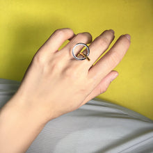 Load image into Gallery viewer, Small Lyra Two-Tone Ring
